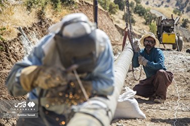 تصاویر گاز رسانی به مناطق روستایی و سخت گذر کردستان